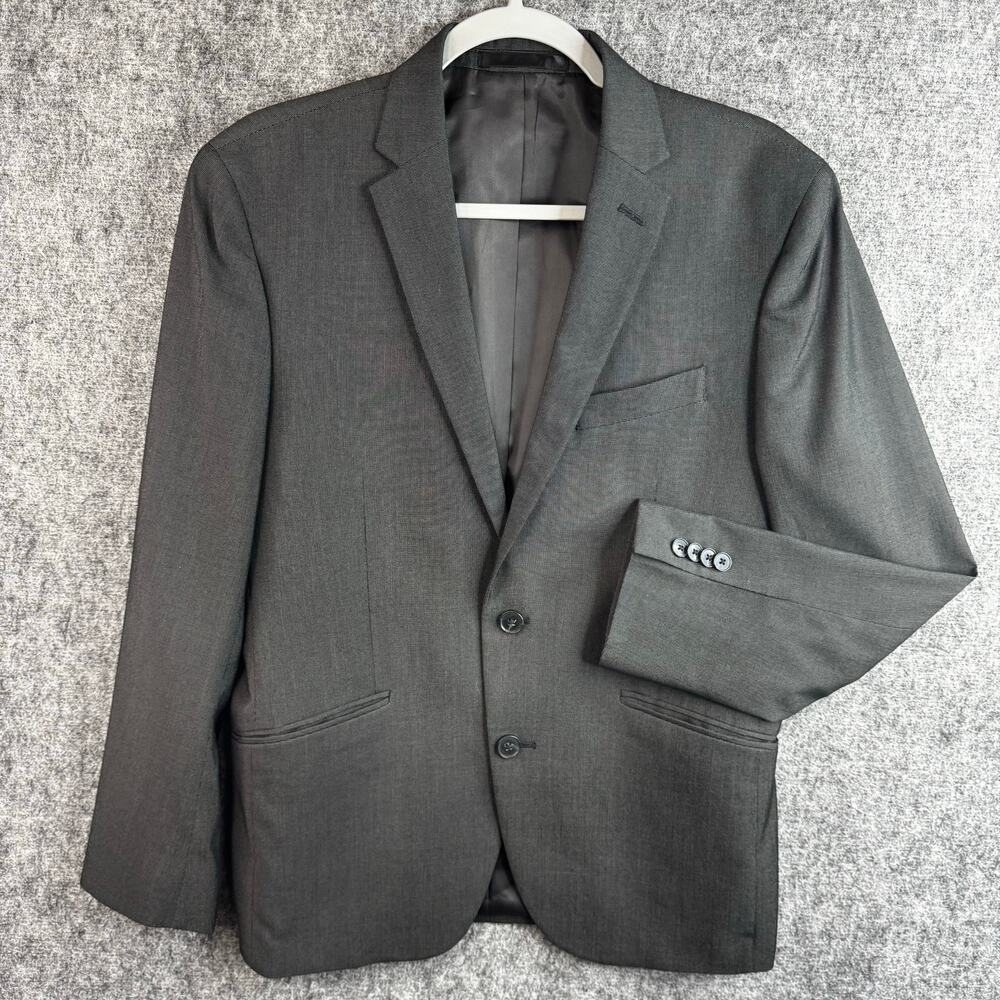 Reaction Kenneth Cole Men's Blazer Size 38 S Charcoal Gray Techni-Cole